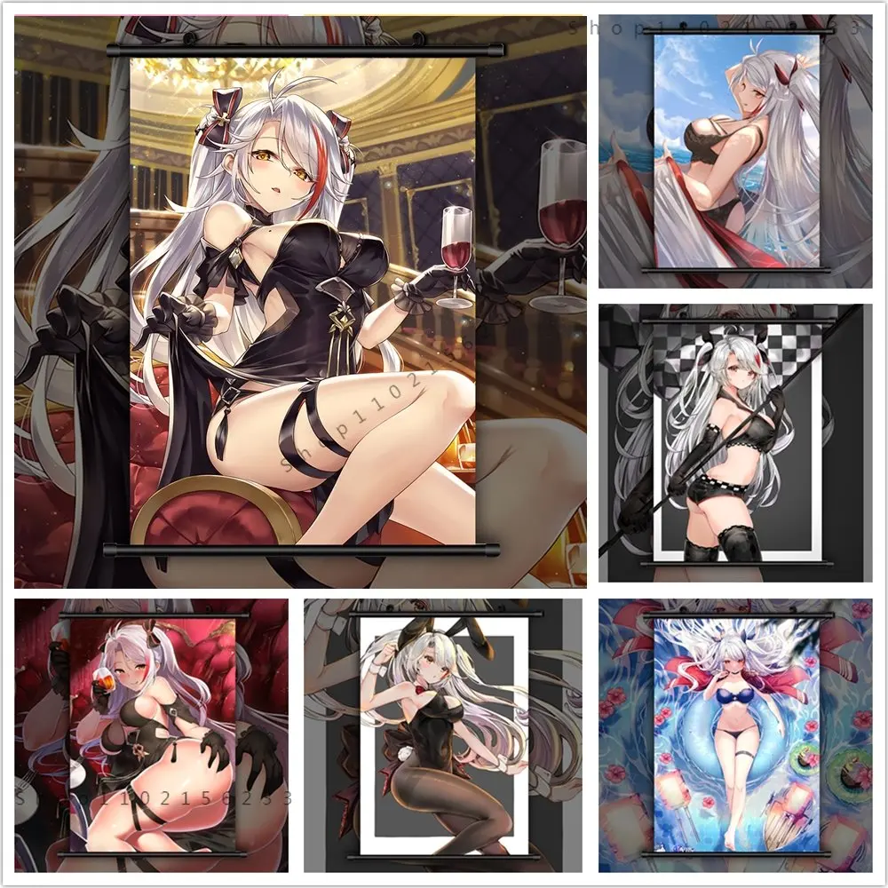 Anime Posters Children Room Decor Prints Wall Art Canvas Painting Azur Lane Prinz Eugen Manga Wall Pictures for Home Decoration