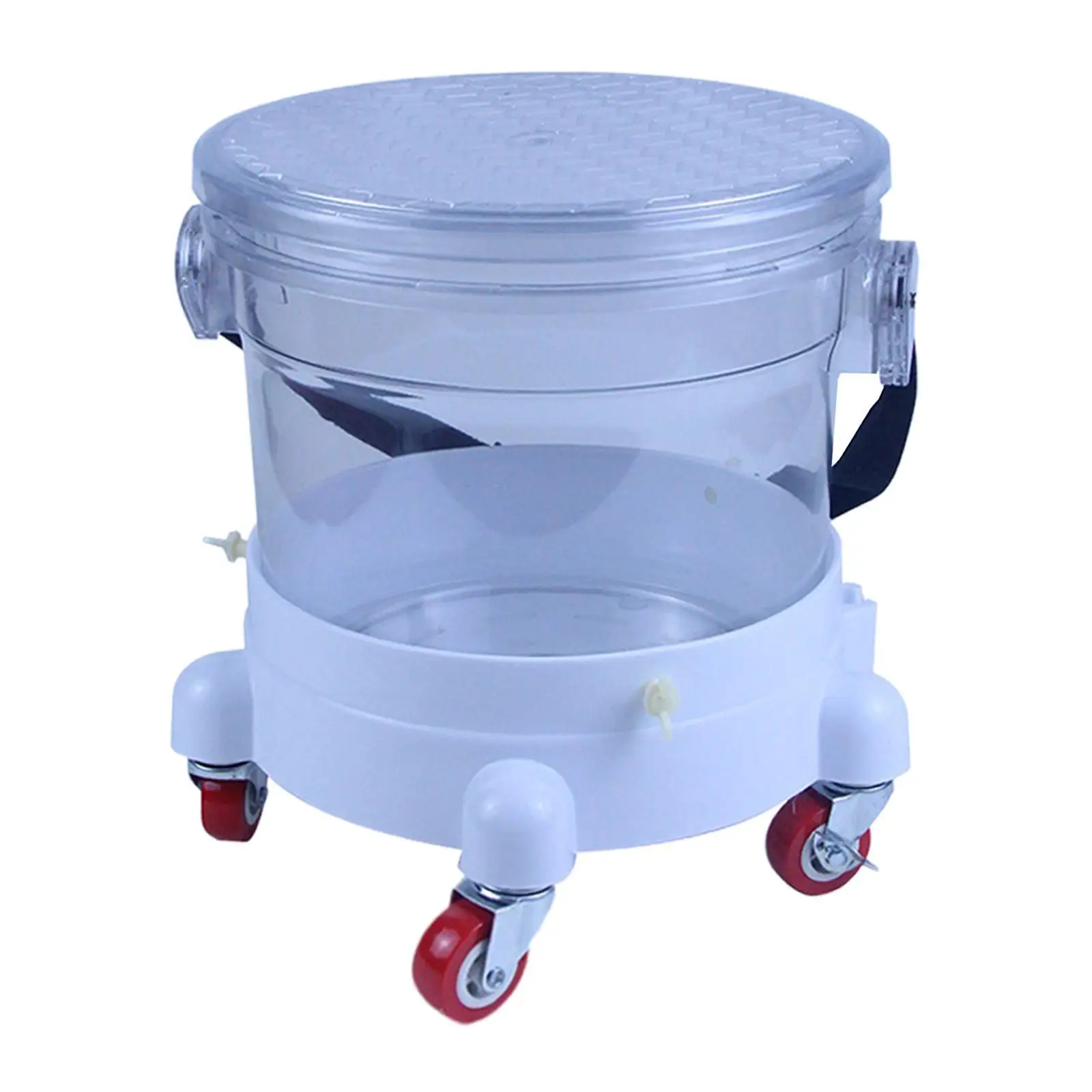 

Car Washing Bucket with Bucket Dolly Portable Transparent Structure Multipurpose Professional with Grit Trap Dia 17.7inch