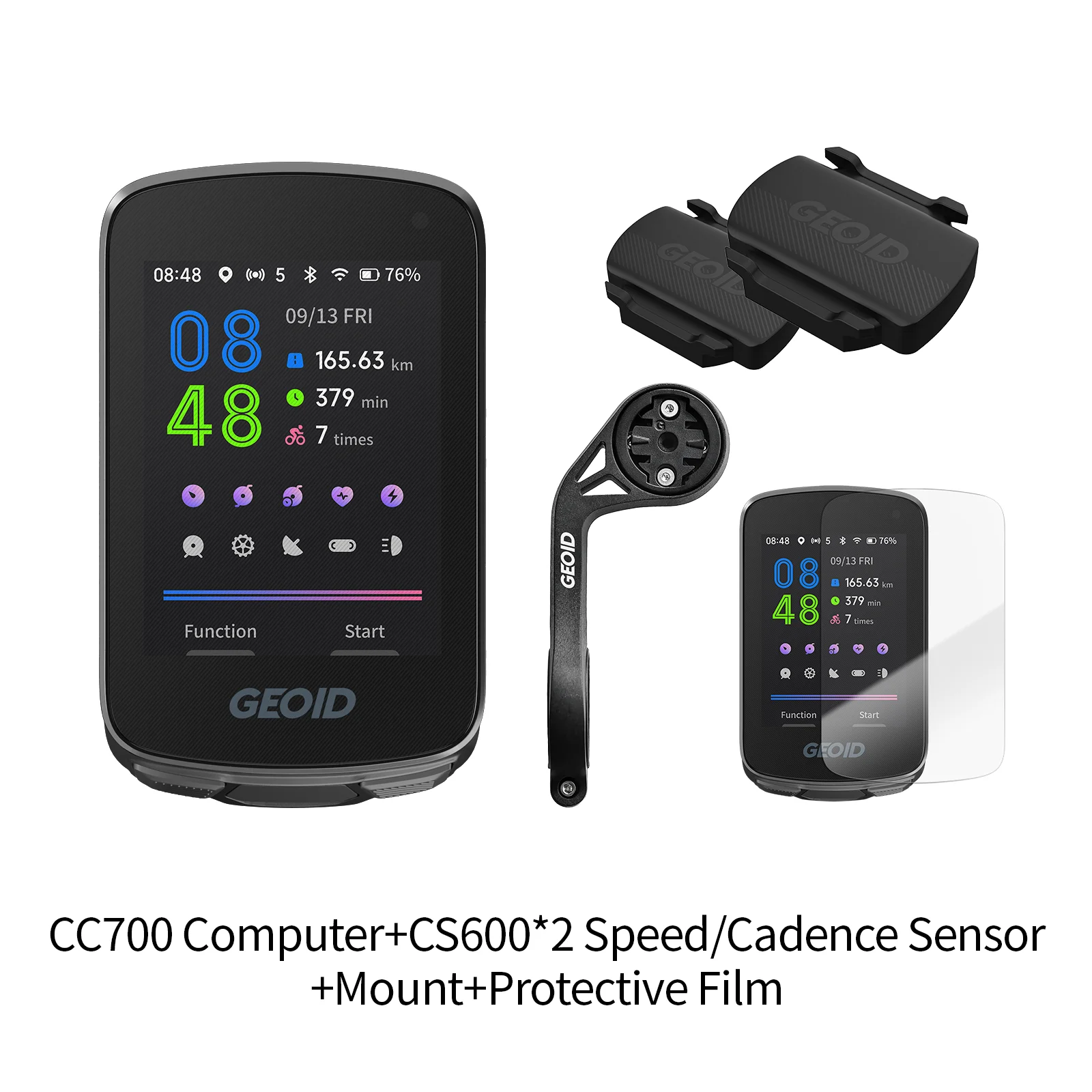 GEOID CC700 GPS Bike Computer 2.8-inch Color Screen Bicycle