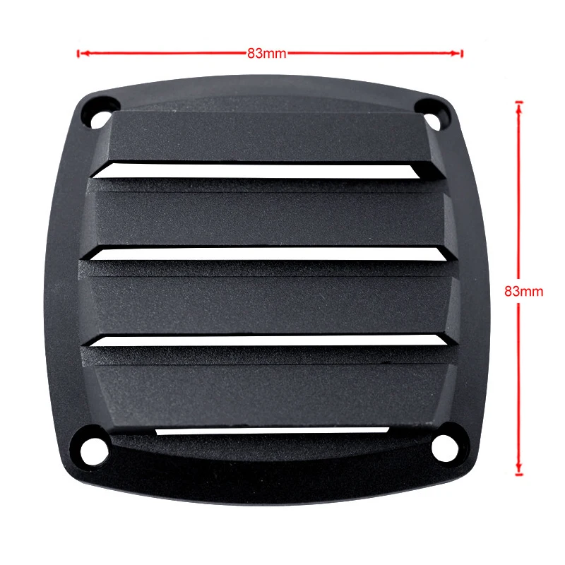 Durable Black Plastic Louver Air Vent Outlet Grille Ventilation for Boat Maine Yacht 8.3x8.3cm