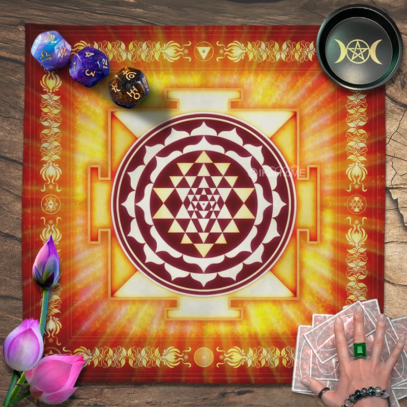 

7 Style Sri Yantra Mandala Tapestry Wall Hanging Tarot Tablecloth Altar Cloth Spiritual Healing Astrology Divination Cards Mat