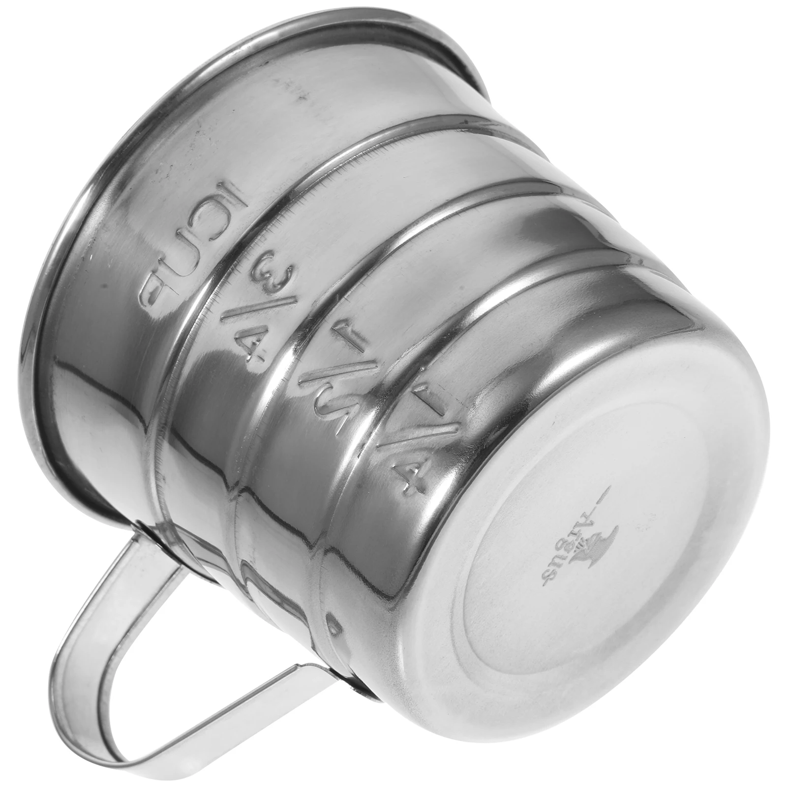 

Stainless Steel Measuring Cup Compact Lightweight Kitchen Baking Supplies Scale Design Graceful Arc Flow