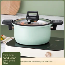 Micro Pressure Stainless Steel Soup Pot, Household Large Capacity Non Stick Pot, Soup Pot, Multifunctional Pot Pressure Cooker