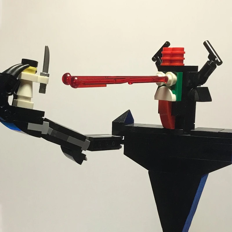 145 Buah MOC Samuraies Jack Samuraies Jakses Akuzes Penjahat Misterius DIY Model Blok Bangunan Hadiah Mainan Ulang Tahun