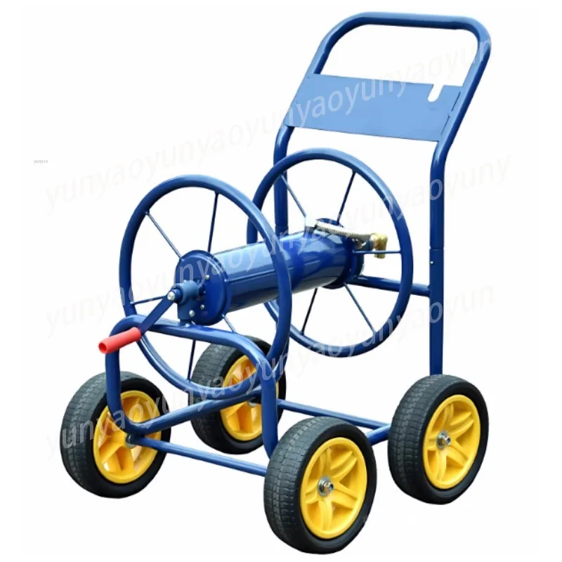 

Тележка для шланга на 4 колесах, для шлангов 1/2-3/4 дюйма, усиленная, для домашнего использования