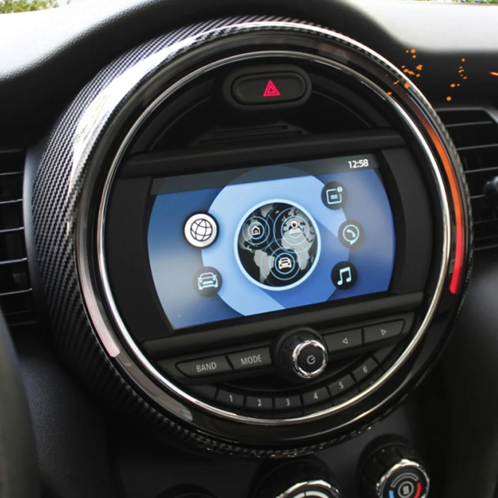 Car Central Control Display Decorative Cover for-BMW MINI ONE Cooper F55 F56 F57 Accessories Sticker