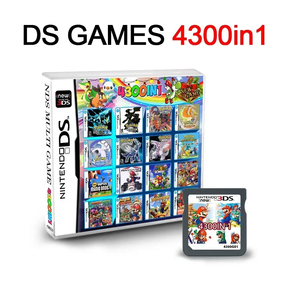 Scheda da gioco 3DS NDS Scheda combinata 4300In 1 Scheda combinata NDS Cassetta NDS 4300 IN1 Carte da collezione di giochi