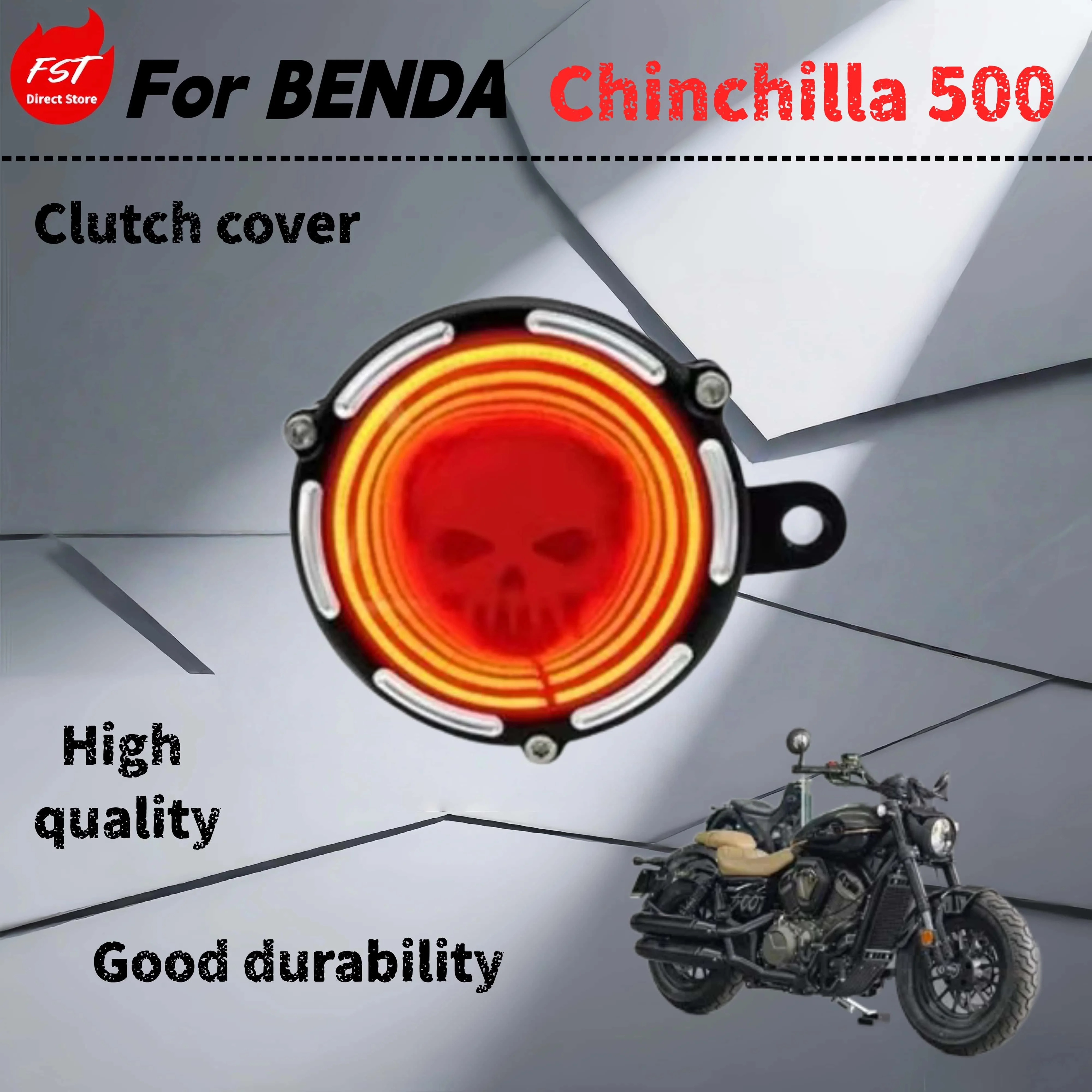 

For Benda Chinchilla 500 retrofit clear clutch cover water pump cover engine side cover decorative accessories