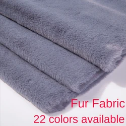 Fur Fabric By The Meter for Coats Clothing Diy Sewing Thickened Plush Winter Plain Soft Encrypted Decorative Textile White Pink