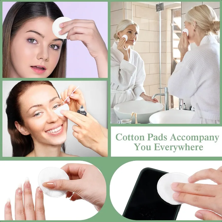 1500 Pcs Cotton Rounds Bulk Exfoliating Rounds for Face Makeup Remover Cotton Facial Pads for Face Makeup Removal Toner Pads