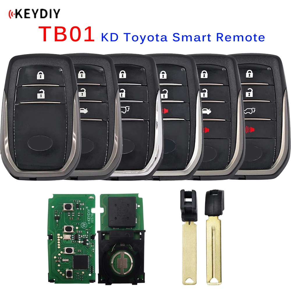 

KEYDIY TB01 KD Smart Key Universal Remote Control with 8A Transponder & Case for Toyota Corolla RAV4 Camry Crown FCCID:0020