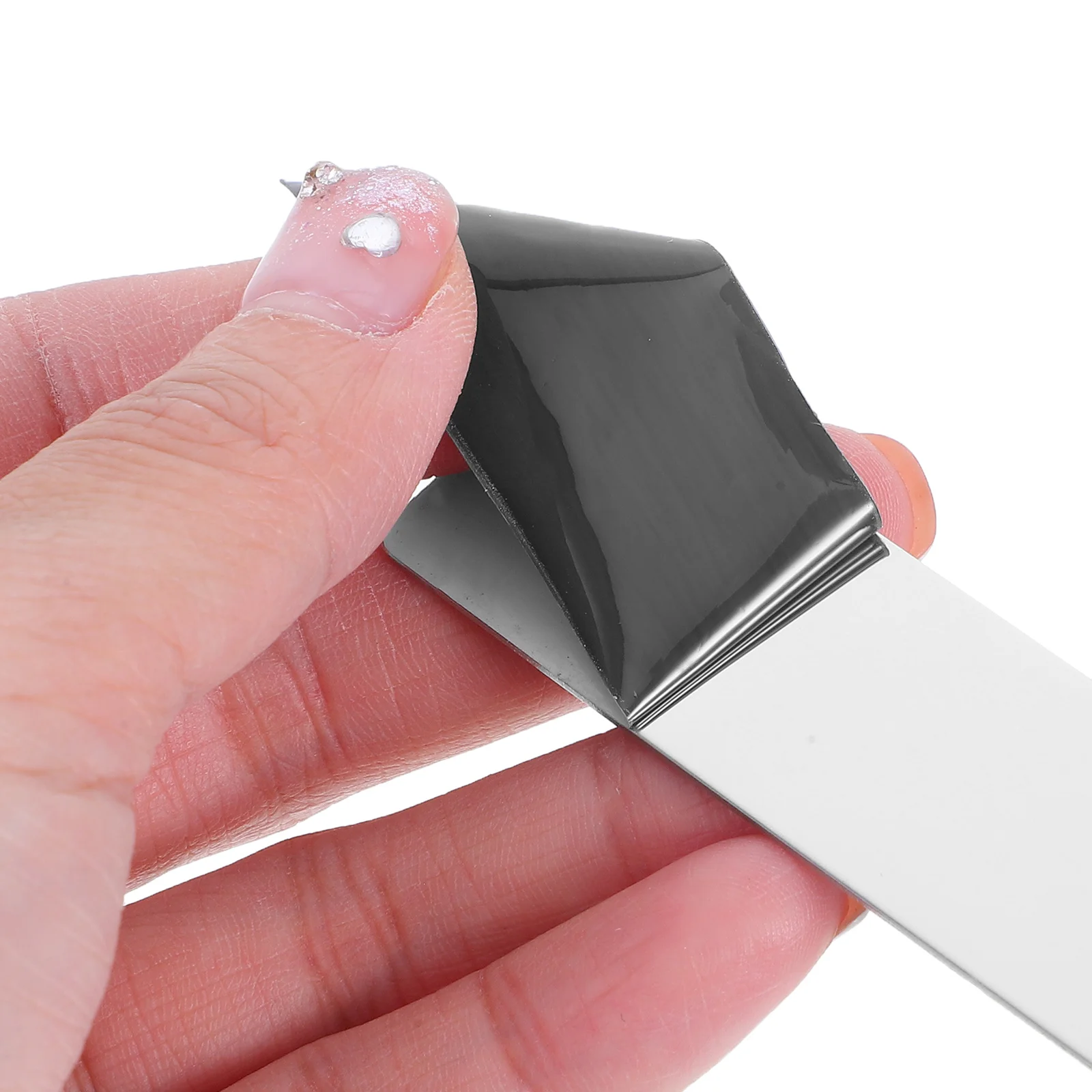 10 قطعة الفولاذ المقاوم للصدأ اسم العلامات شارات معدنية فارغة لمكتب مكتب الباب النقش مقاومة للصدأ السلس حافة دبوس العمل Id #2