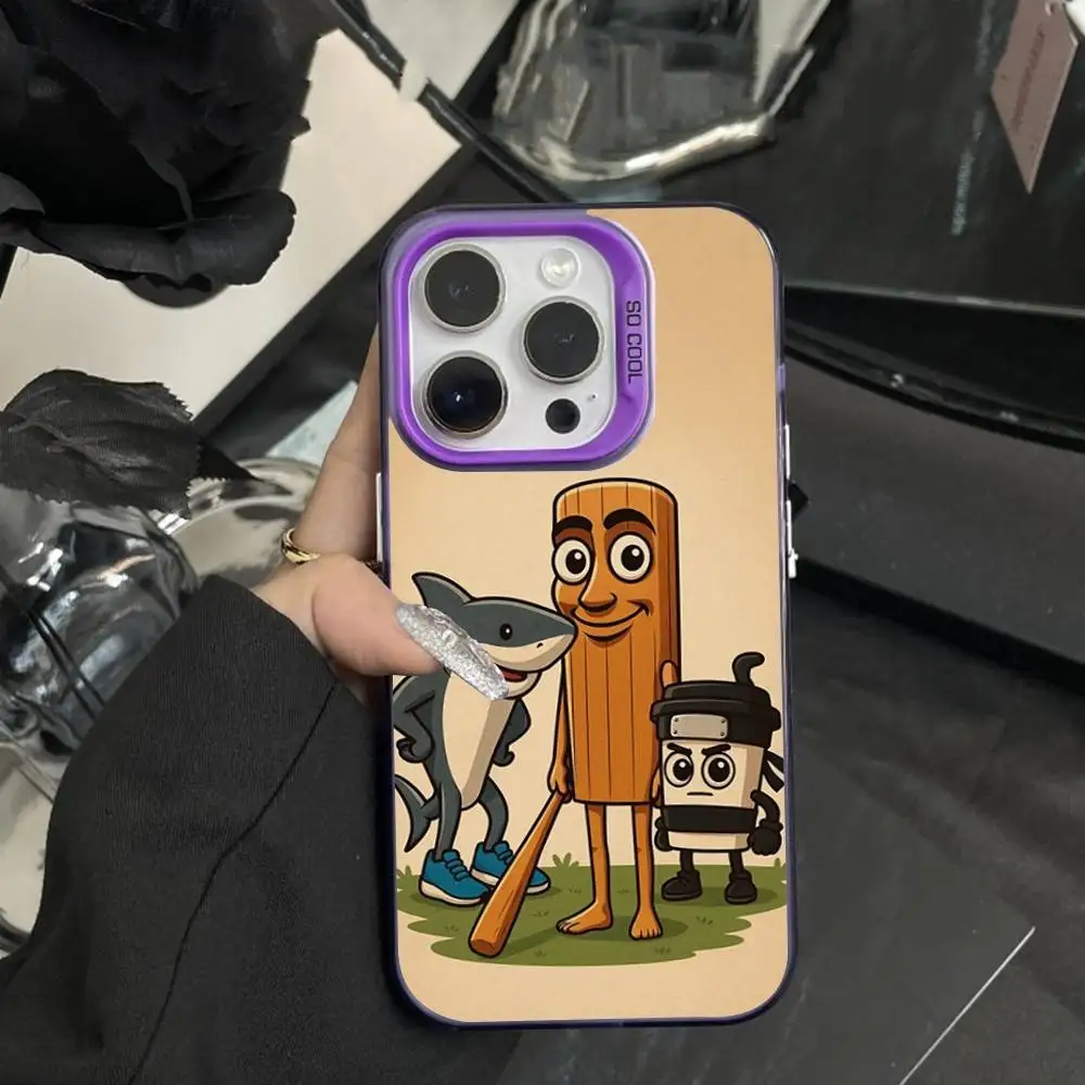 حافظة هاتف غريبة B-Brainrot T-Tralalero لهاتف iPhone 16,15,14,17,13,12,11,XS,Mini,Pro,SE,MAX غطاء سيليكون أرجواني غير لامع #6