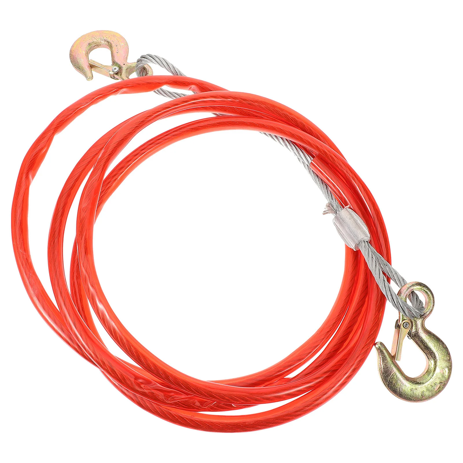 

Car Towing Rope Heavy Duty Steel Wire Cable For Vehicle Recovery Outdoor Trailer Pulling Rope Thickened Durable Tow Cable Hook
