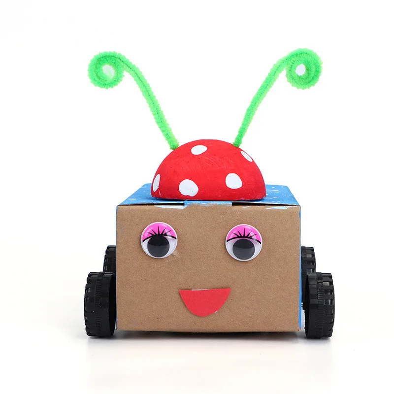 Robot spazzante fai-da-te Kit elettronico hoover creativo Invenzioni tecnologiche scientifiche per studenti Assemblare kit di materiali fatti a mano per invenzioni