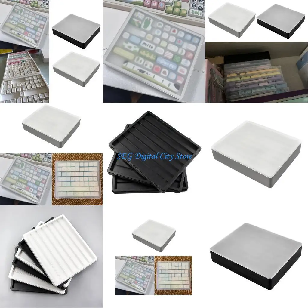 

U75B Rank Keycap Planner With Detachable Lid Permanent Plastic Storage Case For Mechanical Keyboards