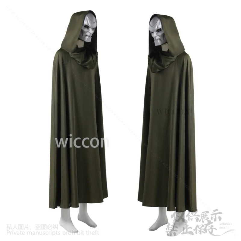 Anime Film Doom Cosplay Kostuum Cape Mantel Masker Rollenspel Uniform Halloween Party Dressing Voor Mannen Halloween Kerstfeest