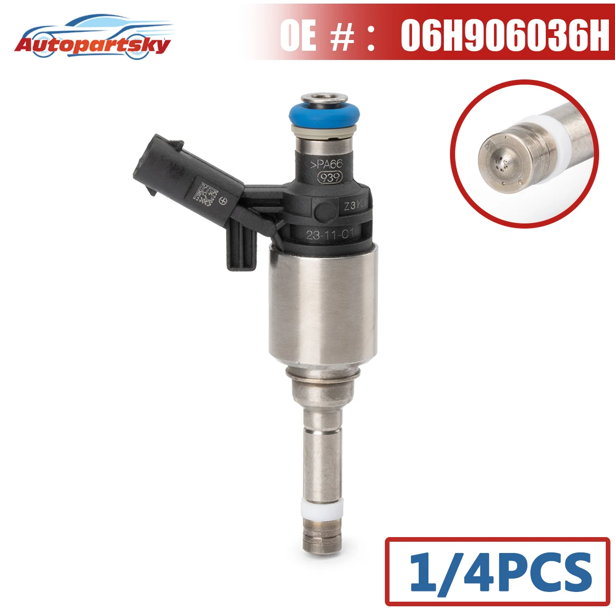 1/4PCS 0261500276 0261500278 06H906036H 06H906036G Fuel Injector Nozzle For AUDI A3 A4 A5 A6 A8 Q3 Q5 TT 2.0 TFSI quattro 04-17