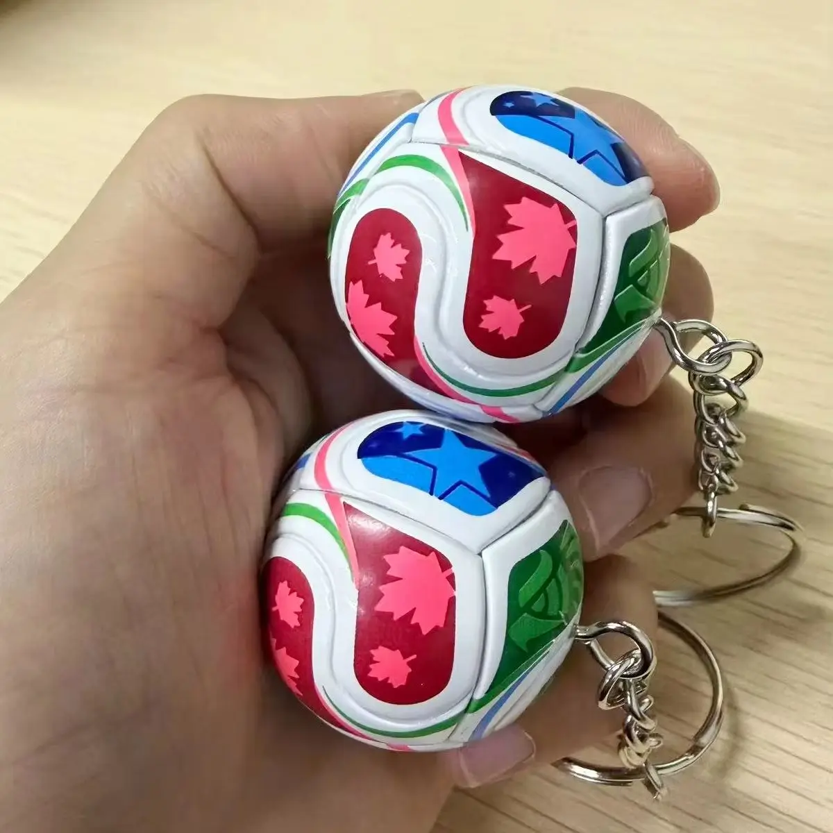 Llavero de Fútbol 3D de Cuero Panini 2026, Souvenir Creativo de Fútbol, Colgante para Bolsa, Regalo de Moda para Fanáticos, para Novio