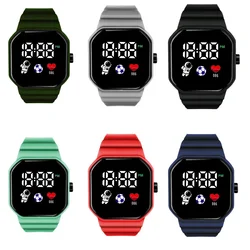 Disney LED square dial children's electronic watch smartwatch astronaut heartbeat football PM time display can be switched