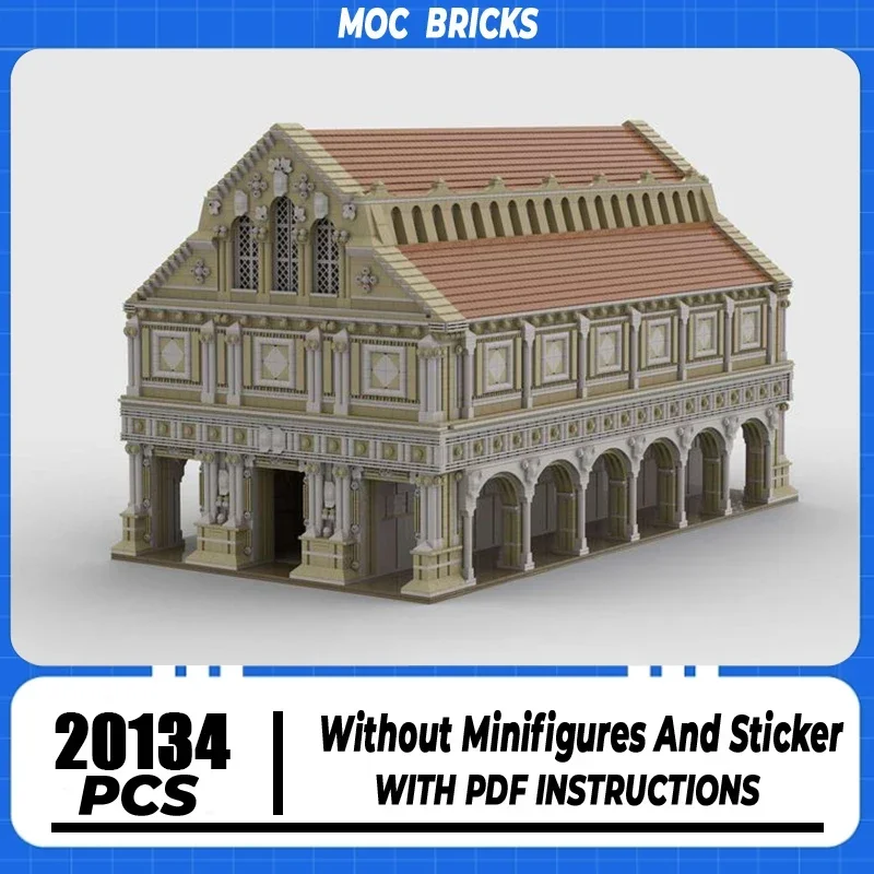 City Street View Series Moc Building Bricks Ancient Roman Basilica Model Building Technology Modular Block DIY Toy Holiday Gifts