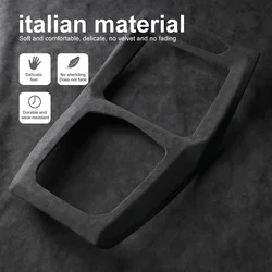 Italy Super Suede Trim Flannel For BMW G01 G02 G08i X3 X4 IX3 2022-2023 Car Central Control Gear Shift Panel Cover Sticker Frame