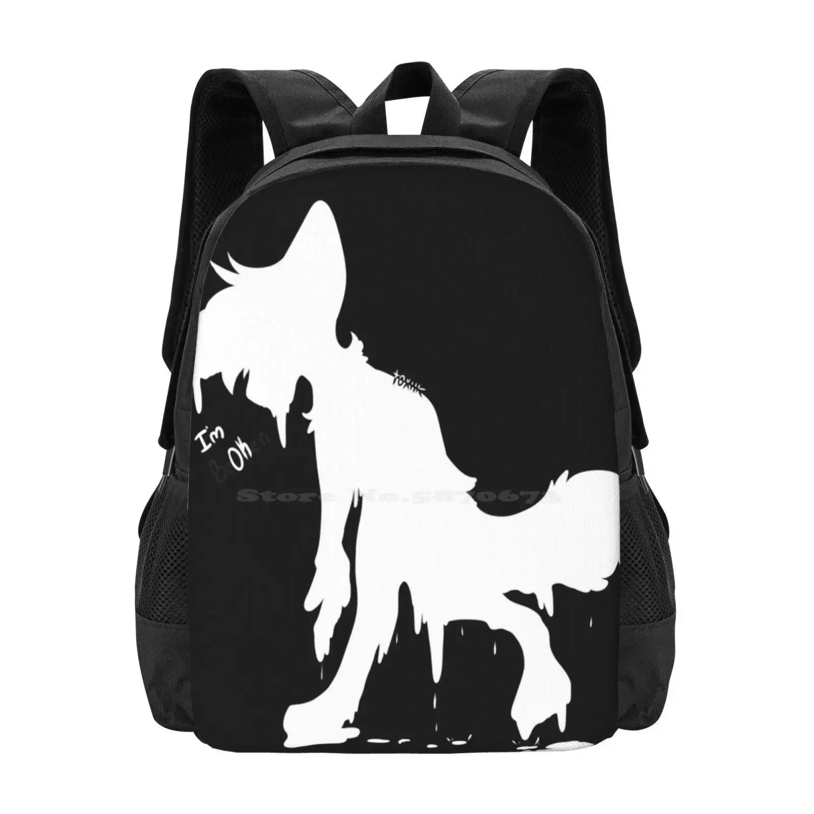 

Broken Furry School Bags For Teenage Girls Laptop Travel Bags Sad Furry Wolf Furry Broken Furry