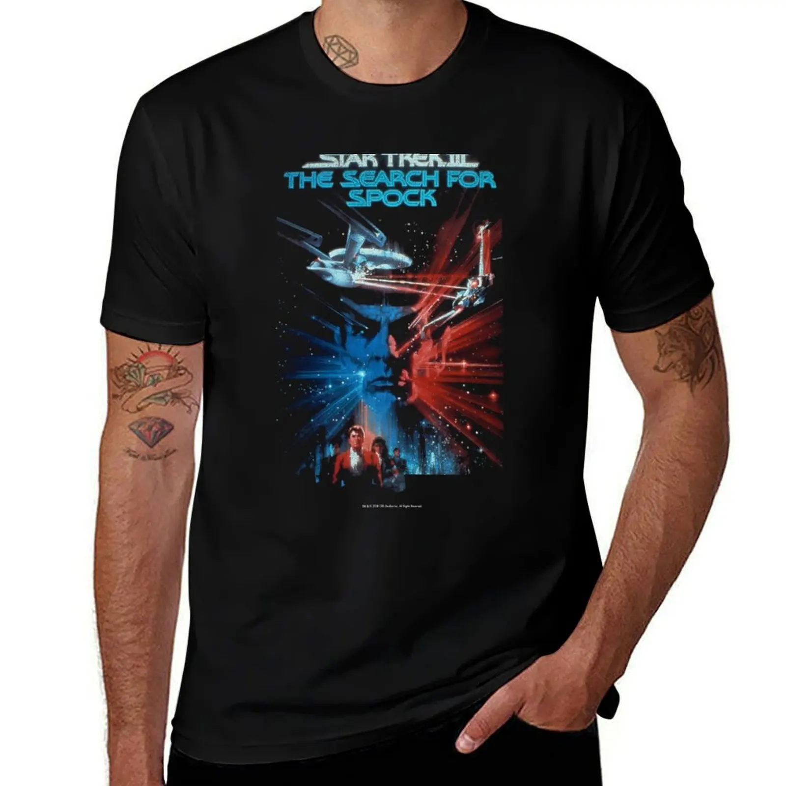 

Star Trek III: The Search For Spock Vintage Movie Poster T-Shirt t shirts for man graphic cars t shirts for man pack cotton