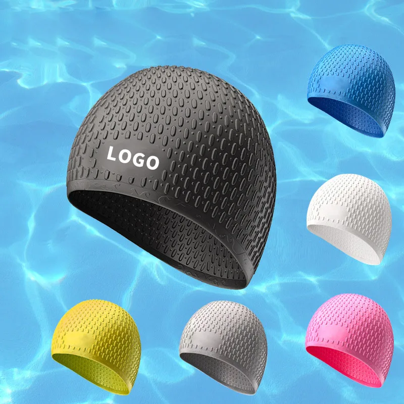 New Silicone Swimming Cap Fashion Swimming Pool Cap Waterproof Ear Protection Professional Water Sports Swim Hat