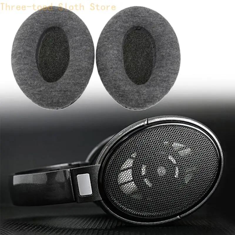Graues Paar Kopfhörer-Ohrabdeckungen für HD660S HD650 HD600 HD580, Stoffpolsterersatz für den Innenbereich, längeres Tragen und – Detail 10