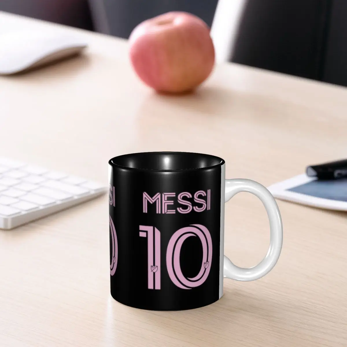 Inter Miami Messi, Messi Inter Miami Jersey Taza Divertidas tazas de café de cerámica Tazas de té Taza de leche Drinkware Regalo para amigos