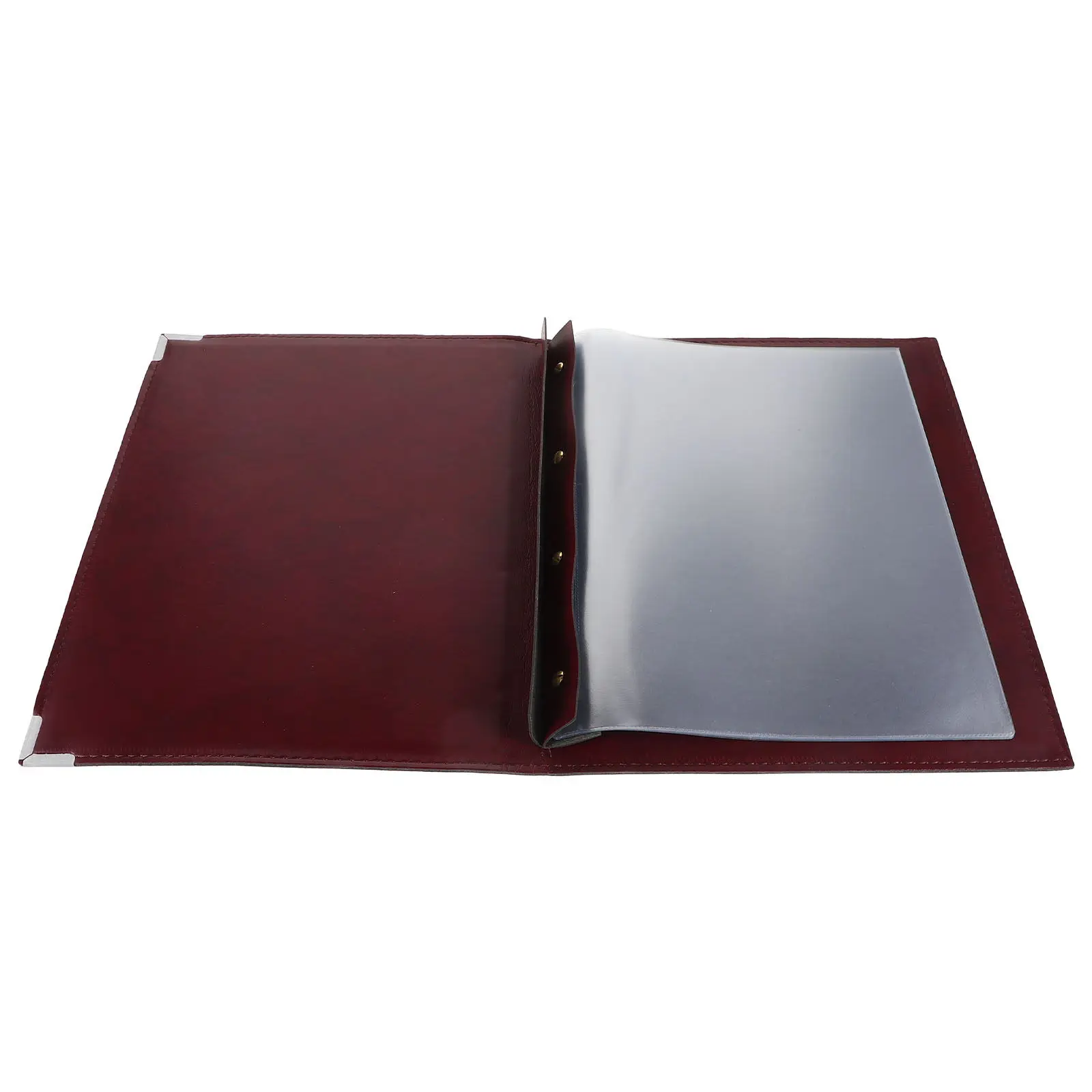 

Clear Transparent 8-Pages Restaurant Menu Cover Replaceable Folder Menu Holder Organizer for Bars Cafes Hotels