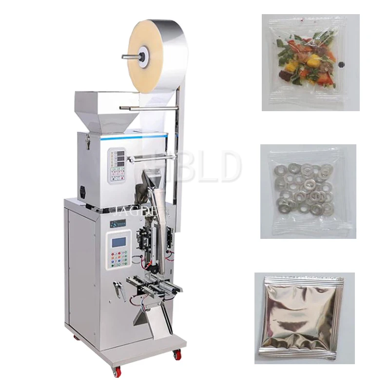 5-500g Automatic Metering Particle Powder Filling Machine, Flour Seed Bag Weighing, Tea Packaging Machine