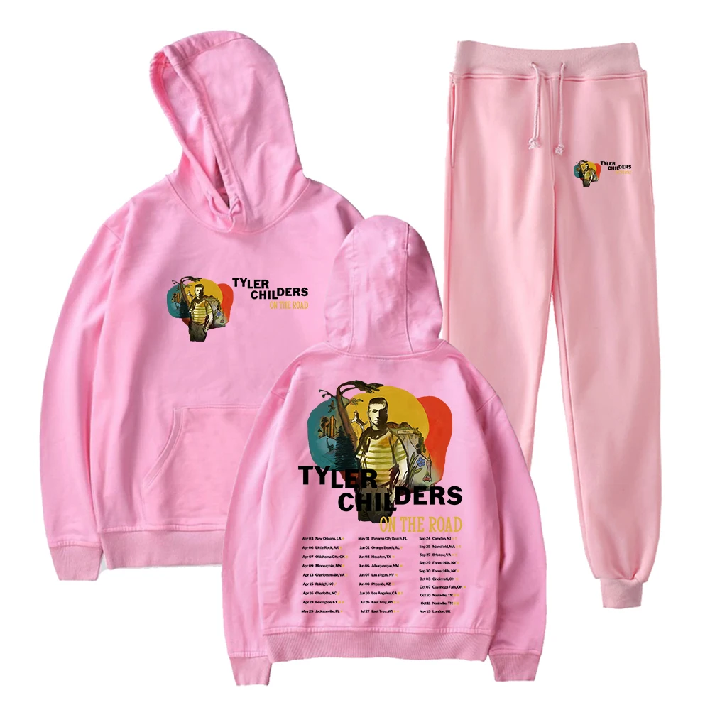Tyler Childers On The Road Tour Hoodie Jogger Pants Two Piece Set Sweatshirts+Sweatpants Women Men Trendy Outfit Sets