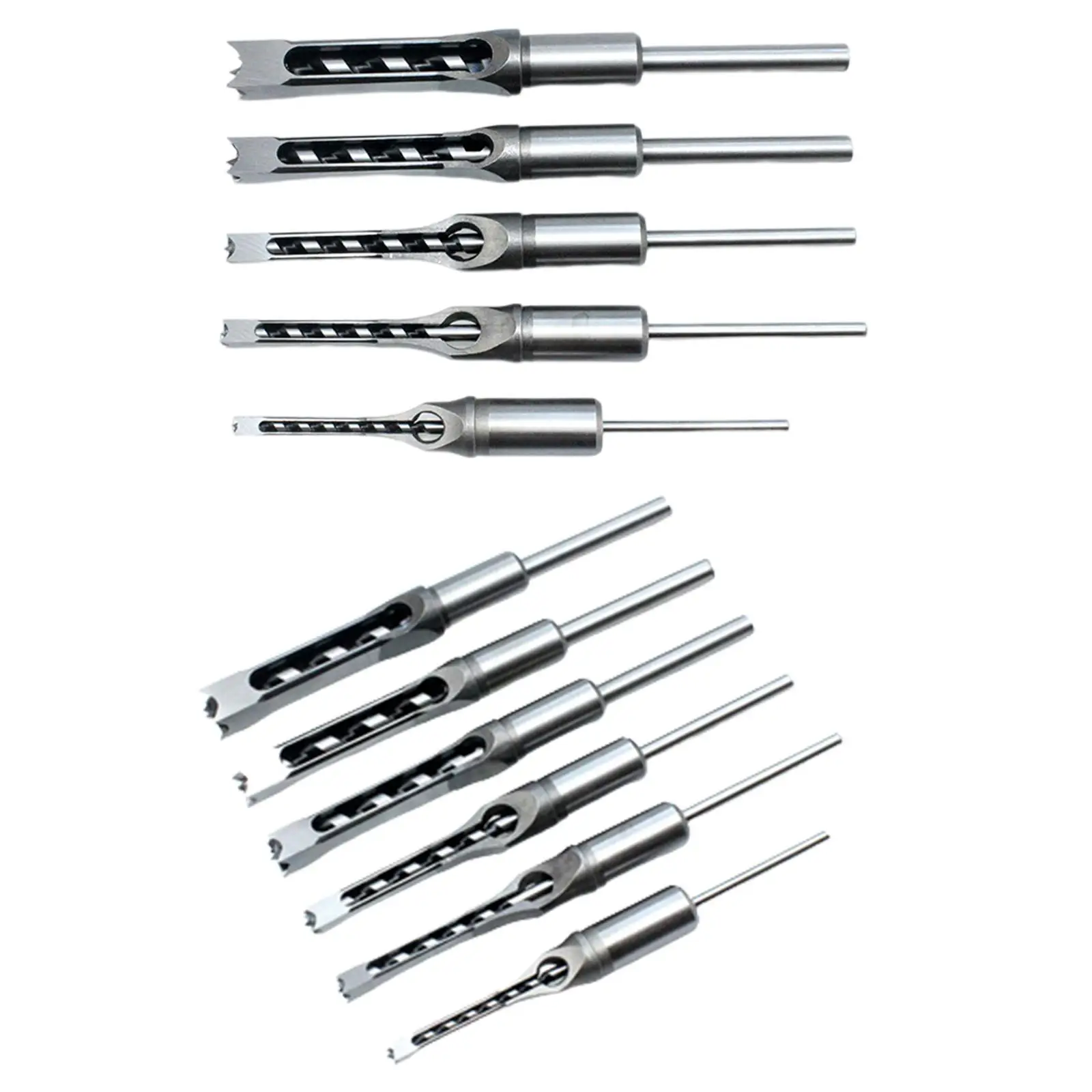 HSS Durable Wood Square Hole Drill Bit Square Hole Drill Bits Mortising Chisel Set for Carpenter