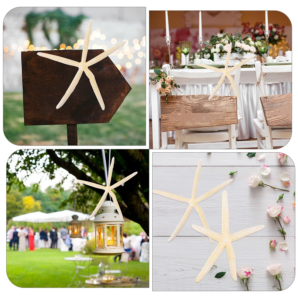 

2 Pcs Decorations Sea Craft Natural Stars Ornament Wedding Prop Retro Theme