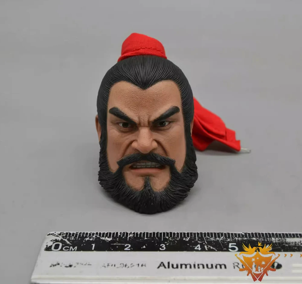 

1/6th Old Vintage Asia Romance of the Three Kingdoms Dian Wei Warrior Male Head Sculpt Carving Toys Model For 12" Action Figure