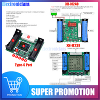 XH-M240 XH-M239 Type-C Port 18650 Digital LCD Display Battery Capacity Tester MAh Lithium Li-ion Battery Power Detector Module