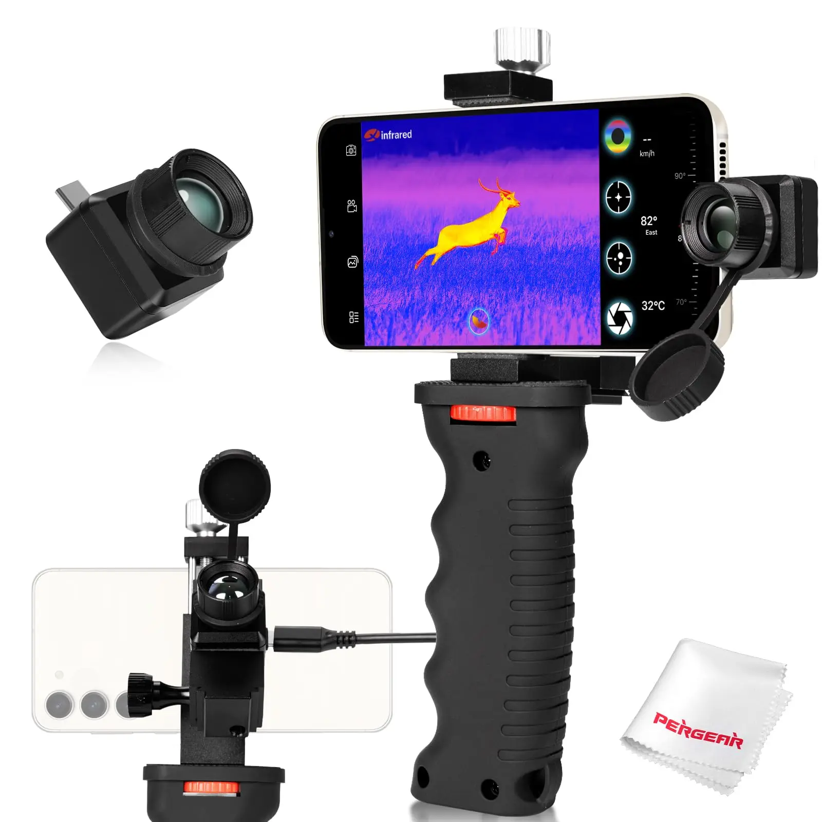 

InfiRay Xinfrared T2 Pro Thermal Camera for Android Lightweight 1300m Max Distance Resolution 13mm Focal Length Adjustable Focus