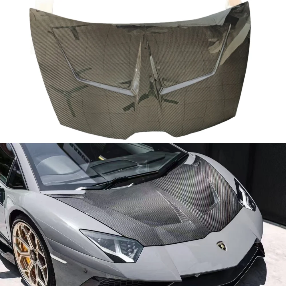 

Upgrade High-quality 1016 Style Dry Carbon Fiber Engine Hood and Engine protection Cover for Lamborghini Aventador LP700