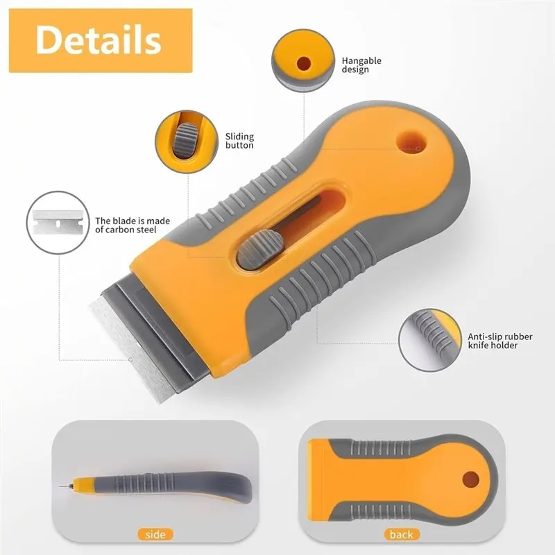 CYL-8Pack Razorblade Scrapers Retractable Razorblade Scraper Tool