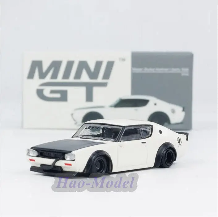 MINIGT 1/64 For Nissan Skyline Kenmeri Liberty Walk Car Model Alloy Diecast Simulation Birthday Gift Hobby Display Collection