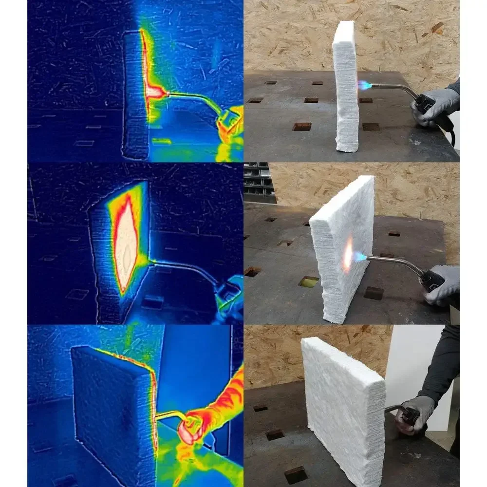 بطانية عازلة من ألياف السيراميك 2 بوصة سميكة مقاومة للحريق 2400F العزل الحراري فرن البيتزا مزورة مدخنة موقد الخشب لحام