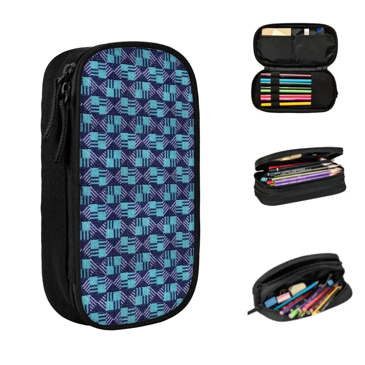 

Waterloo And City Line - London Underground Cover Moquette Pencil Cases Large Capacity Pen Bags Pen Box Pencil Pouch