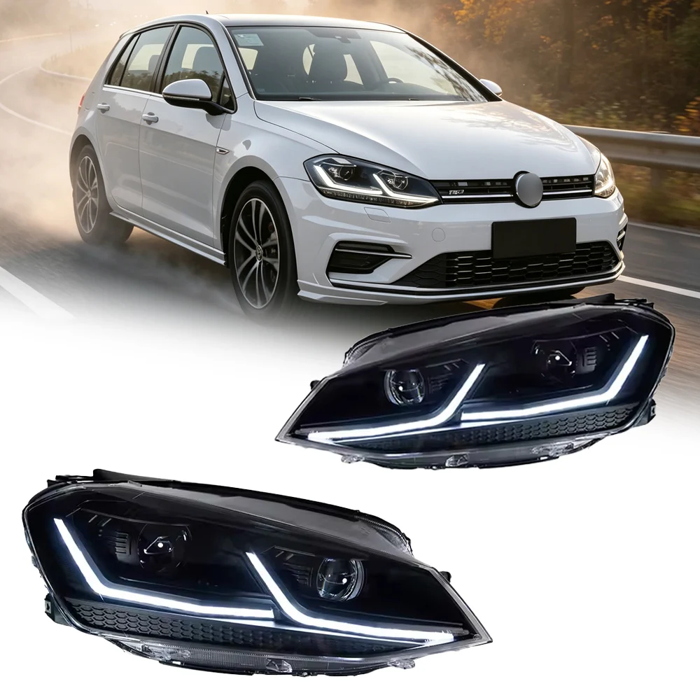 

TYPY 2 шт. для Golf 7.5 2018-2021 Golf7.5 MK7.5: Светодиодные фары в стиле R-Line, комплект для модернизации, аксессуары для LHD/RHD