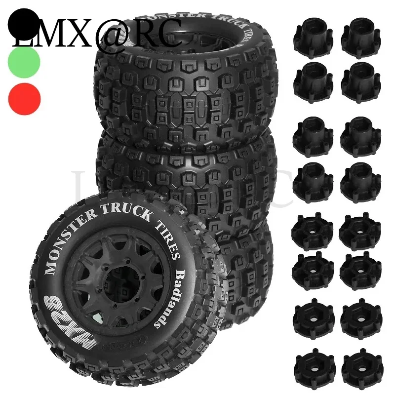 Monster Stunt Truck Opathy, Wheel Hex pour Sledge ARRMA KRABOUOutcast Tamiya HSP RC Car, 175mm, 1/7, 1/8, 17mm, 4Pcs