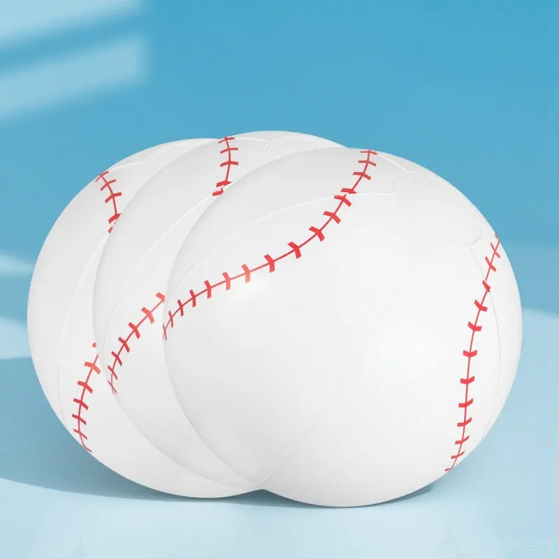 

3Pcs Inflatable Baseballs Durable PVC Pool Beach Balls Lightweight Portable for Summer Sports Activities Inflatable Baseball