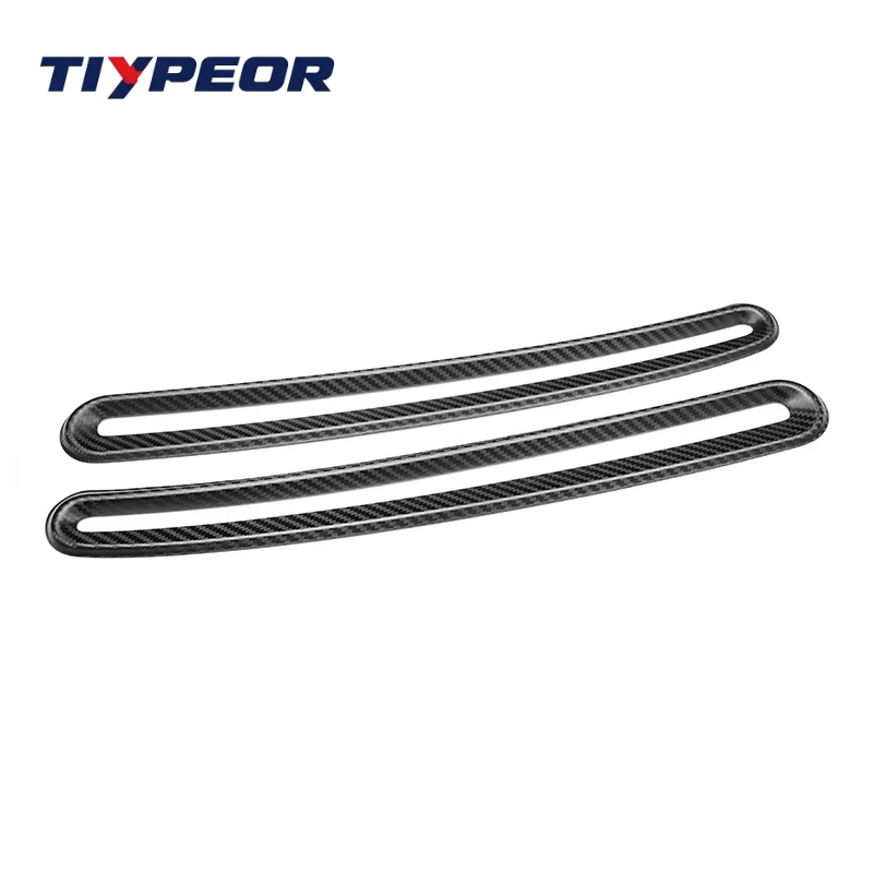 TIYPEOR Real Carbon Fiber Interior Accessories for Fiat 500 Abarth 595 695 2016-2024 Front Windshield Defogger Vents