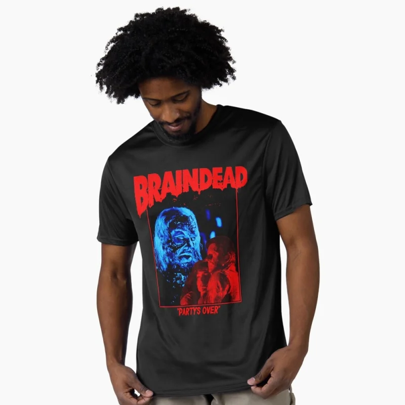 

0403 Braindead Dead Alive Horror movie halloween Gift t shirt Scream film Graphic clothes 100% cotton printed All size tops