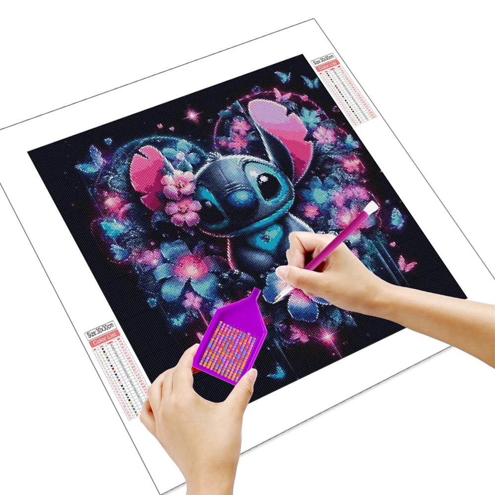 Disney 5D Diamond Painting Stitch Butterfly Mosaic Cartoon Flower Beautiful Hobby The Nightmare Before Christmas